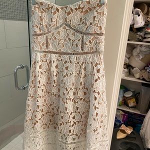 White lace MIDI Dress. Perfect for bride!